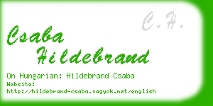 csaba hildebrand business card